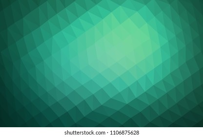 Light Green vector hexagon mosaic texture. Creative illustration in halftone style with gradient. The elegant pattern can be used as part of a brand book.