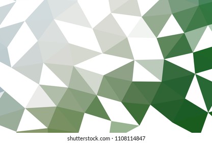 Light Green vector hexagon mosaic triangle mosaic. A completely new color illustration in a vague style. The template can be used as a background for cell phones.
