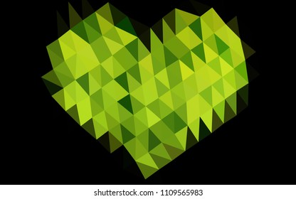 Light Green vector hexagon mosaic template. Colorful abstract illustration with gradient. The completely new template can be used for your brand book.