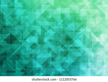 Light Green vector hexagon mosaic triangle mosaic. An elegant bright illustration with gradient. The polygonal design can be used for your web site.