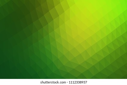 Light Green vector hexagon mosaic cover. A completely new color illustration in a vague style. Brand new style for your business design.