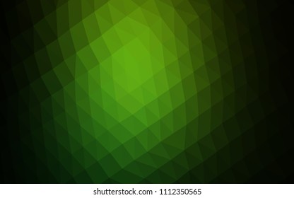 Light Green vector hexagon mosaic template. Glitter abstract illustration with an elegant design. Brand new design for your business.