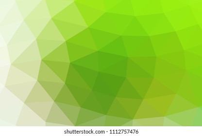 Light Green vector hexagon mosaic triangle mosaic. A vague abstract illustration with gradient. The elegant pattern can be used as part of a brand book.