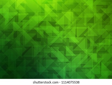 Light Green vector hexagon mosaic template. Brand new colored illustration in blurry style with gradient. The elegant pattern can be used as part of a brand book.