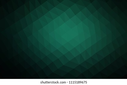 Light Green vector hexagon mosaic texture. Colorful illustration in abstract style with gradient. The best triangular design for your business.