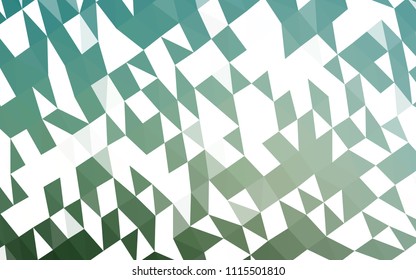 Light Green vector hexagon mosaic cover. A sample with polygonal shapes. The polygonal design can be used for your web site.