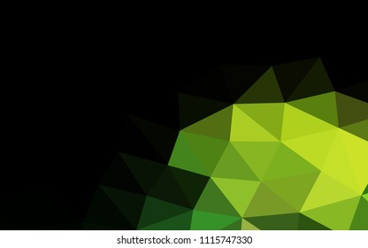 Light Green vector hexagon mosaic triangle mosaic. Shining illustration, which consist of triangles. The elegant pattern can be used as part of a brand book.