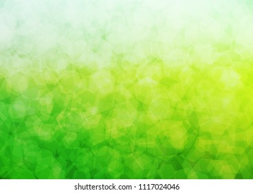 Light Green vector hexagon mosaic pattern. Colorful illustration in abstract style with gradient. A new texture for your design.