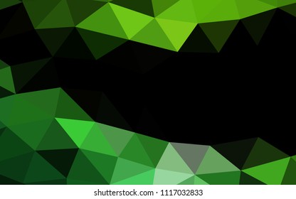 Light Green vector hexagon mosaic triangle mosaic. A completely new color illustration in a vague style. The textured pattern can be used for background.