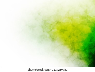 Light Green vector hexagon mosaic background. Brand new colored illustration in blurry style with gradient. A completely new design for your business.