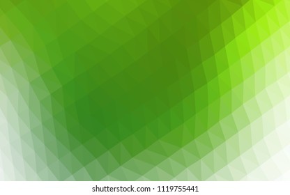 Light Green vector hexagon mosaic template. A vague abstract illustration with gradient. A completely new design for your business.