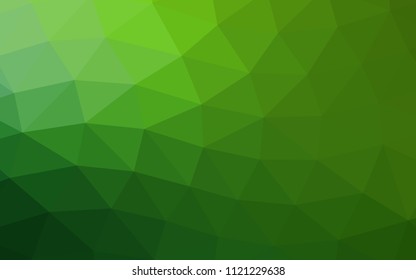 Light Green vector hexagon mosaic triangle mosaic. Creative geometric illustration in Origami style with gradient. The completely new template can be used for your brand book.
