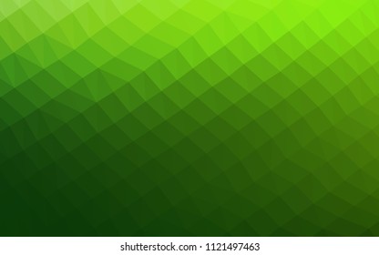 Light Green vector hexagon mosaic template. A vague abstract illustration with gradient. The textured pattern can be used for background.