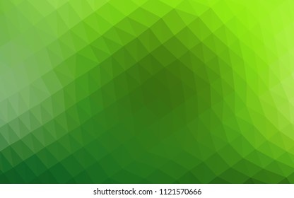 Light Green vector hexagon mosaic cover. A vague abstract illustration with gradient. Brand new style for your business design.