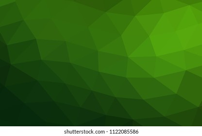 Light Green vector hexagon mosaic triangle mosaic. Geometric illustration in Origami style with gradient.  The template can be used as a background for cell phones.