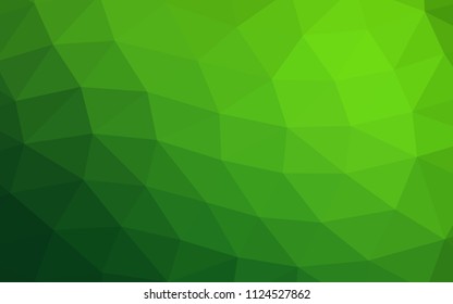 Light Green vector hexagon mosaic triangle mosaic. Modern geometrical abstract illustration with gradient. The best triangular design for your business.