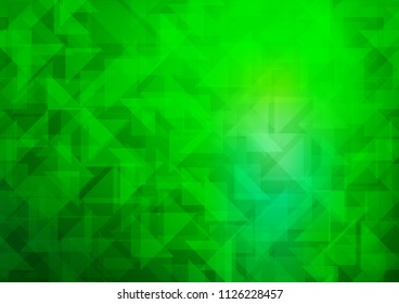 Light Green vector hexagon mosaic template. Glitter abstract illustration with an elegant design. A completely new template for your business design.