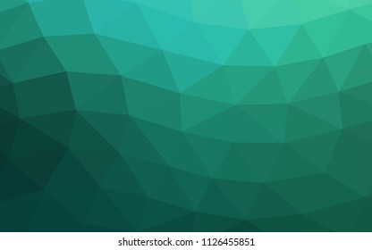 Light Green vector hexagon mosaic triangle mosaic. Colorful abstract illustration with gradient. A new texture for your design.