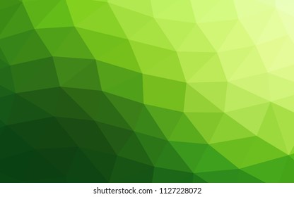 Light Green vector hexagon mosaic triangle mosaic. Colorful illustration in abstract style with gradient. The textured pattern can be used for background.
