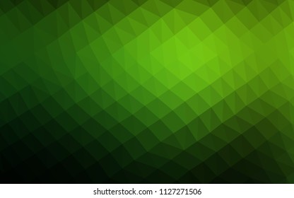 Light Green vector hexagon mosaic cover. Glitter abstract illustration with an elegant design. Brand new style for your business design.