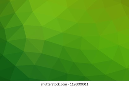 Light Green vector hexagon mosaic triangle mosaic. A vague abstract illustration with gradient. The polygonal design can be used for your web site.