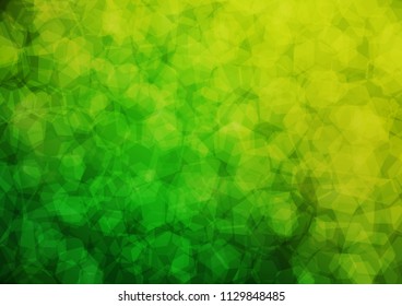 Light Green vector hexagon mosaic pattern. Creative geometric illustration in Origami style with gradient. Brand new design for your business.