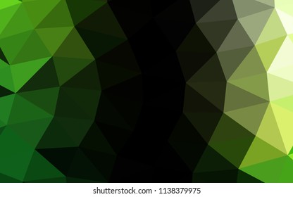 Light Green vector hexagon mosaic triangle mosaic. A vague abstract illustration with gradient. The completely new template can be used for your brand book.