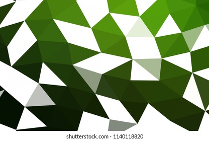 Light Green vector hexagon mosaic triangle mosaic. A vague abstract illustration with gradient. The completely new template can be used for your brand book.