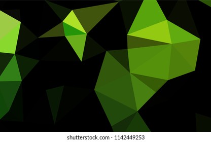 Light Green vector hexagon mosaic texture. Creative geometric illustration in Origami style with gradient. Brand new design for your business.