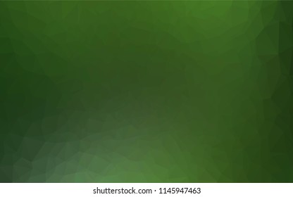 Light Green vector hexagon mosaic cover. Triangular geometric sample with gradient.  The textured pattern can be used for background.