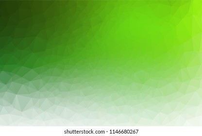 Light Green vector hexagon mosaic texture. Colorful abstract illustration with gradient. The polygonal design can be used for your web site.