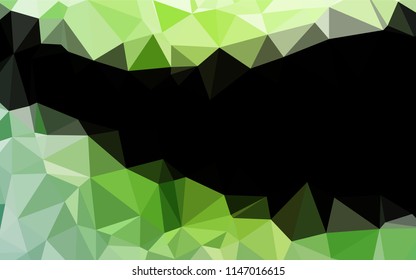 Light Green vector hexagon mosaic texture. A vague abstract illustration with gradient. A completely new design for your business.