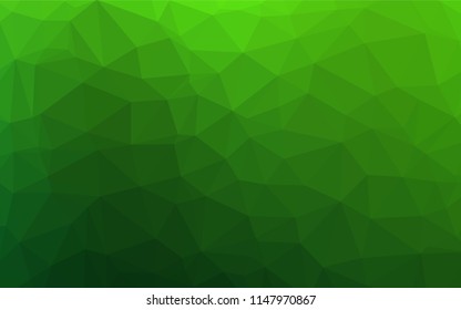 Light Green vector hexagon mosaic template. A completely new color illustration in a vague style. Brand new style for your business design.