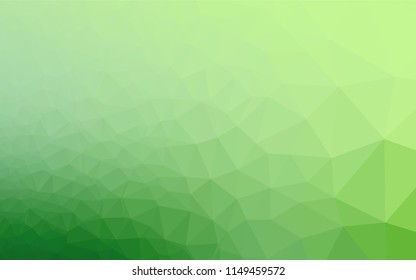 Light Green vector hexagon mosaic cover. A completely new color illustration in a vague style. The template can be used as a background for cell phones.
