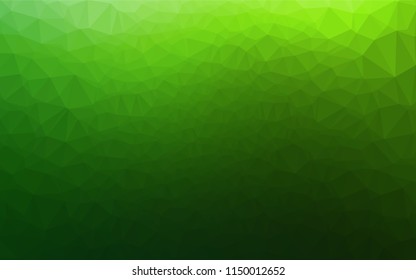 Light Green vector hexagon mosaic cover. Colorful abstract illustration with gradient. Brand new style for your business design.