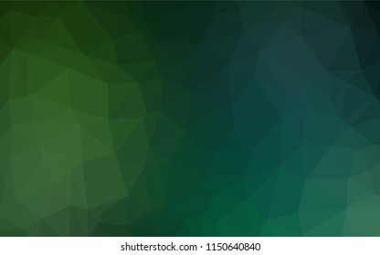 Light Green vector hexagon mosaic texture. A vague abstract illustration with gradient. Brand new style for your business design.