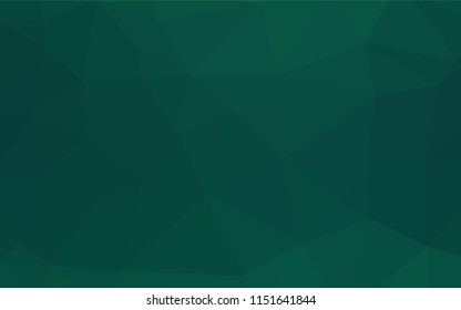 Light Green vector hexagon mosaic template. Geometric illustration in Origami style with gradient.  A completely new design for your business.