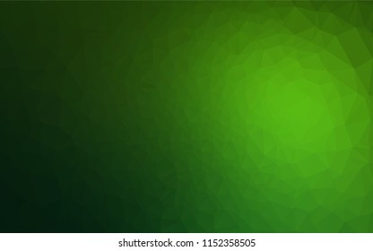 Light Green vector hexagon mosaic texture. Creative illustration in halftone style with gradient. A new texture for your design.