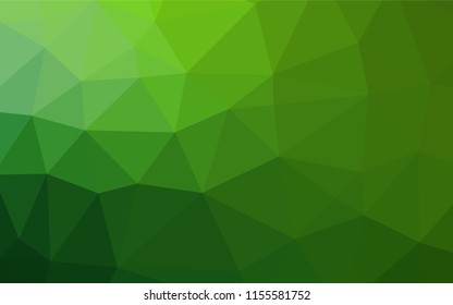 Light Green vector hexagon mosaic template. Creative illustration in halftone style with gradient. Brand new style for your business design.