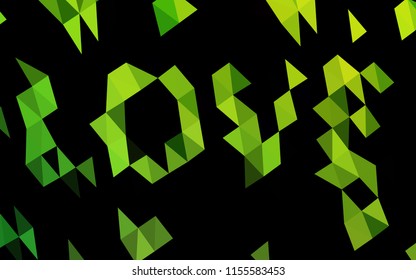 Light Green vector hexagon mosaic template. Colorful illustration in abstract style with gradient. A completely new template for your business design.