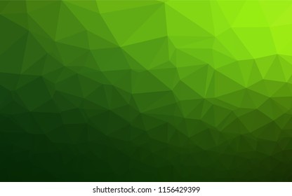 Light Green vector hexagon mosaic template. Creative illustration in halftone style with gradient. A completely new template for your business design.