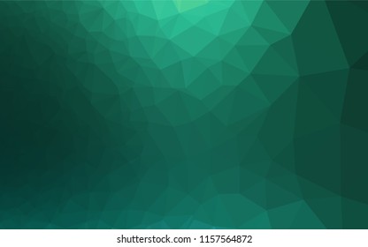 Light Green vector hexagon mosaic cover. Creative illustration in halftone style with gradient. The template can be used as a background for cell phones.