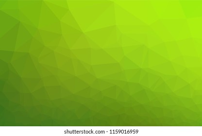 Light Green vector hexagon mosaic template. Shining illustration, which consist of triangles. The elegant pattern can be used as part of a brand book.
