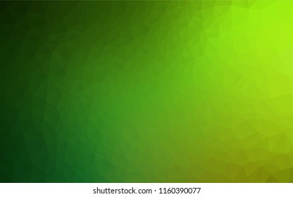 Light Green vector hexagon mosaic texture. Creative illustration in halftone style with gradient. The completely new template can be used for your brand book.