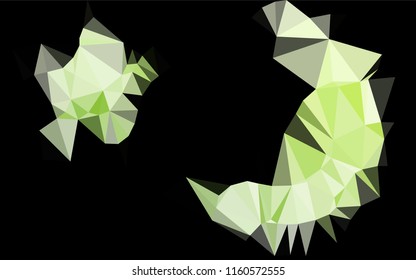 Light Green vector hexagon mosaic template. A sample with polygonal shapes. The best triangular design for your business.