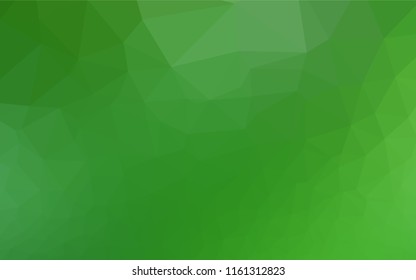 Light Green vector hexagon mosaic cover. An elegant bright illustration with gradient. The best triangular design for your business.