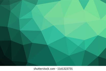 Light Green vector hexagon mosaic template. Colorful illustration in abstract style with gradient. The textured pattern can be used for background.