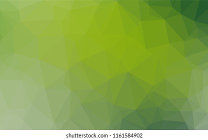 Light Green vector hexagon mosaic texture. Creative geometric illustration in Origami style with gradient. The textured pattern can be used for background.