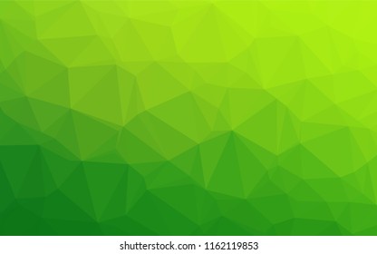 Light Green vector hexagon mosaic cover. A completely new color illustration in a vague style. The best triangular design for your business.