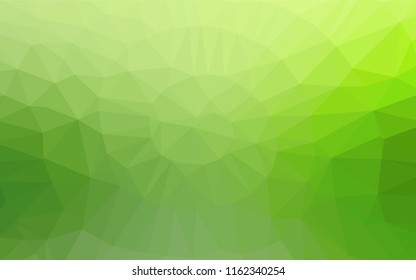 Light Green vector hexagon mosaic cover. Shining illustration, which consist of triangles. A completely new template for your business design.